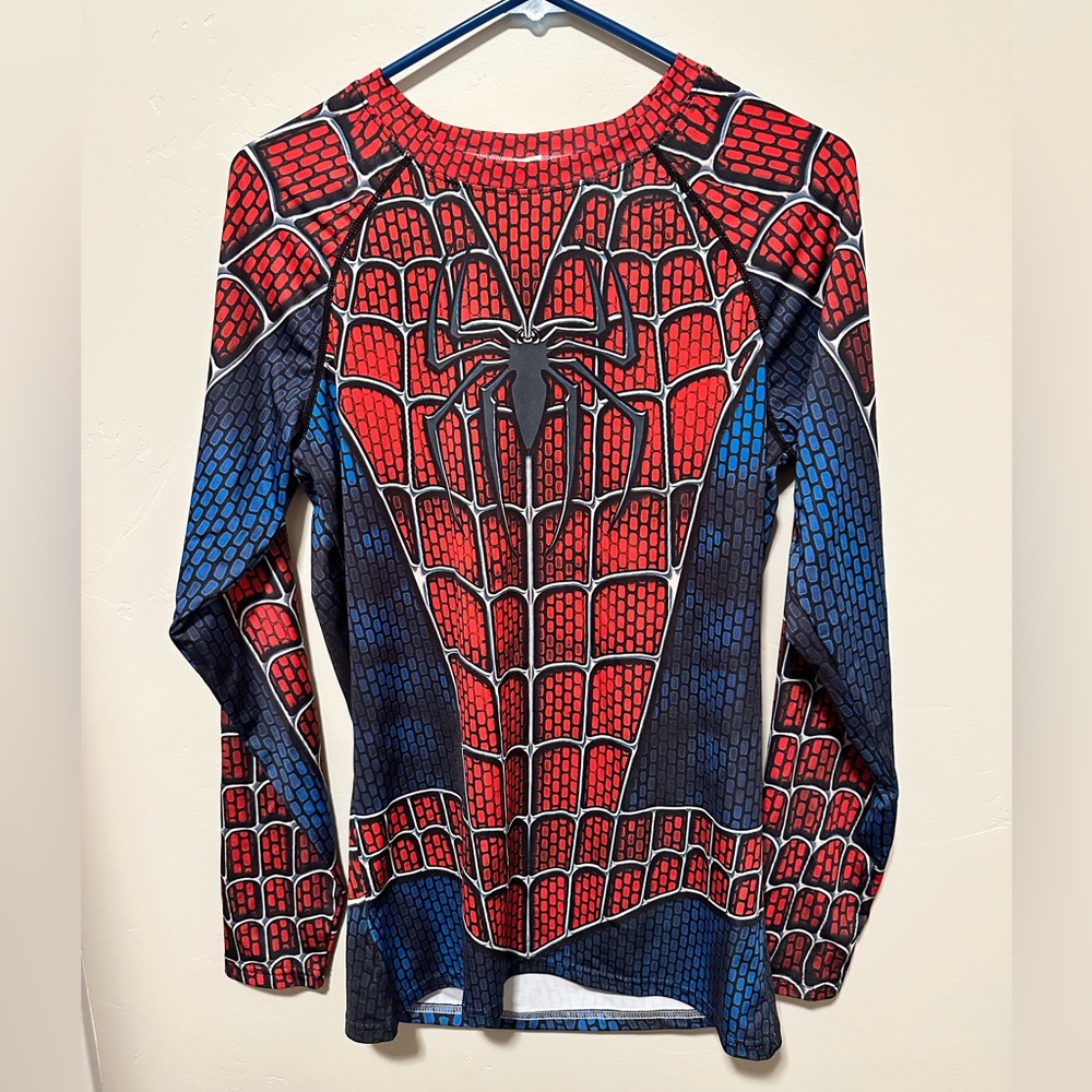 Spider-Man costume shirt from Amazon. Size L worn once